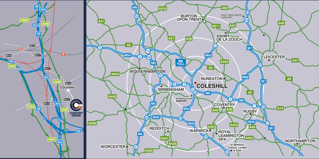 Chantry House Location Map